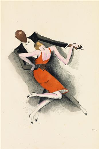 PAUL COLIN (1892-1985). LE TUMULTE NOIR. Portfolio complete with 22 plates, two covers and two chemises. 1927. 18x12 inches, 47x31 cm.